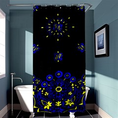 Blue Yellow Bandana Shower Curtain 36  X 72  (stall)  by dressshop