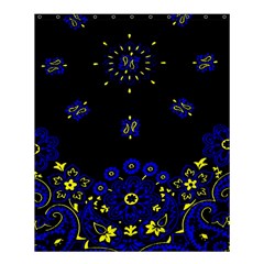 Blue Yellow Bandana Shower Curtain 60  X 72  (medium)  by dressshop