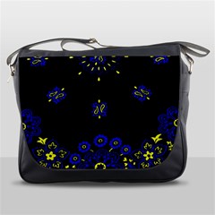 Blue Yellow Bandana Messenger Bag by dressshop