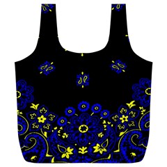 Blue Yellow Bandana Full Print Recycle Bag (xl) by dressshop