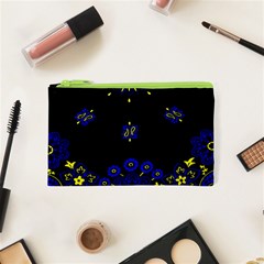 Blue Yellow Bandana Cosmetic Bag (xs) by dressshop