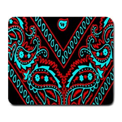 Blue And Red Bandana Large Mousepads by dressshop