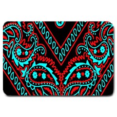 Blue And Red Bandana Large Doormat 