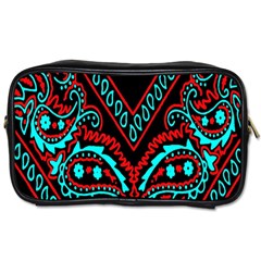 Blue And Red Bandana Toiletries Bag (two Sides) by dressshop