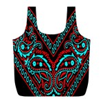 Blue And Red Bandana Full Print Recycle Bag (L) Front