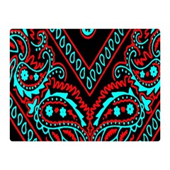 Blue And Red Bandana Double Sided Flano Blanket (Mini) 