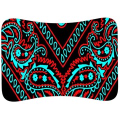 Blue And Red Bandana Velour Seat Head Rest Cushion