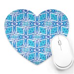 Geometric Doodle 1 Heart Mousepads Front