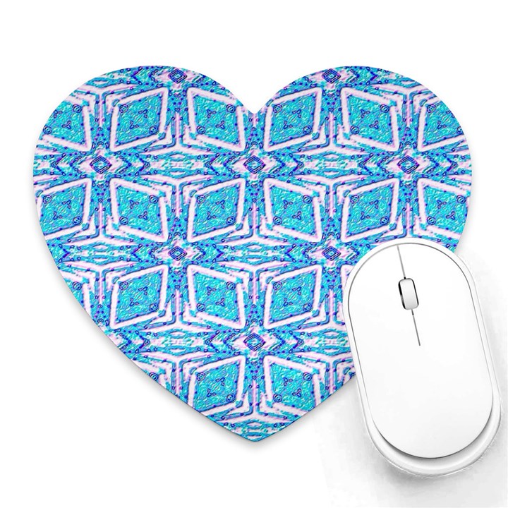 Geometric Doodle 1 Heart Mousepads