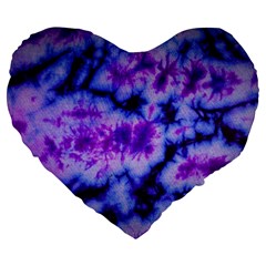 Tie Dye 1 Large 19  Premium Heart Shape Cushions by dressshop