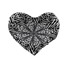 Animal Print 1 Standard 16  Premium Heart Shape Cushions by dressshop