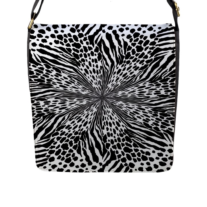 Animal Print 1 Flap Closure Messenger Bag (L)