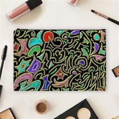 Swirl Retro Abstract Doodle Cosmetic Bag (large) by dressshop