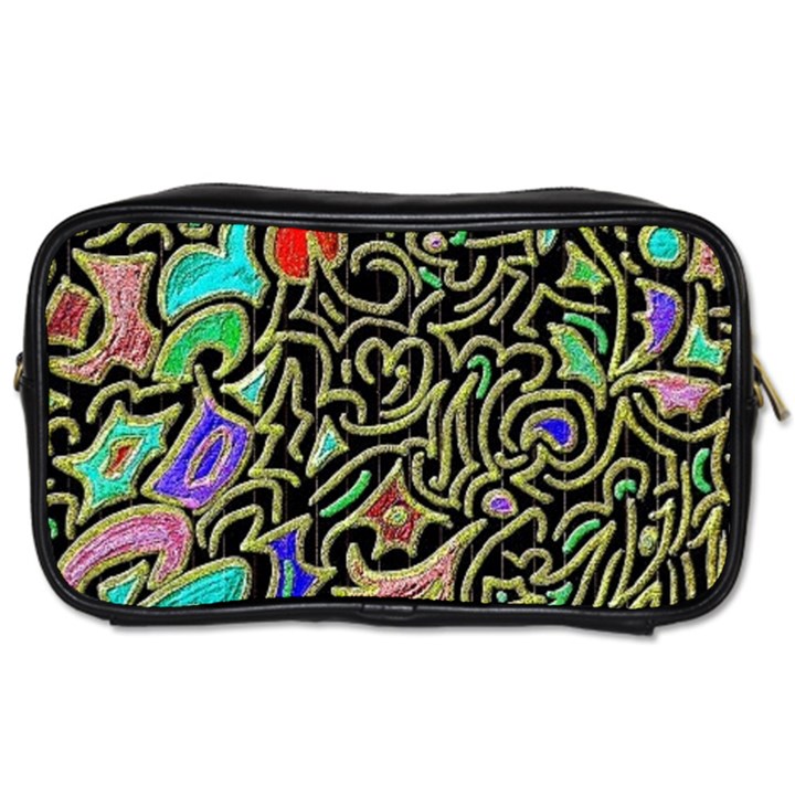 Swirl Retro Abstract Doodle Toiletries Bag (Two Sides)