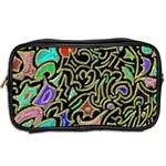 Swirl Retro Abstract Doodle Toiletries Bag (Two Sides) Back