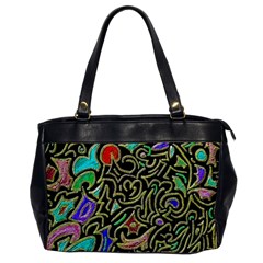 Swirl Retro Abstract Doodle Oversize Office Handbag by dressshop