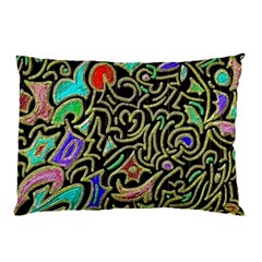 Swirl Retro Abstract Doodle Pillow Case (two Sides) by dressshop