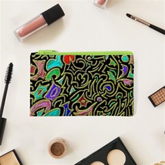 Swirl Retro Abstract Doodle Cosmetic Bag (xs) by dressshop