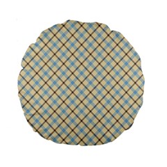 Plaid 2 Standard 15  Premium Round Cushions by dressshop