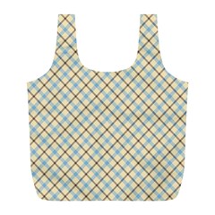 Plaid 2 Full Print Recycle Bag (l) by dressshop