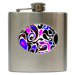 Retro Swirl Abstract Hip Flask (6 Oz) by dressshop