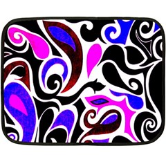 Retro Swirl Abstract Fleece Blanket (mini)