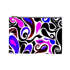 Retro Swirl Abstract Cosmetic Bag (large) by dressshop