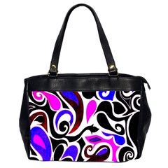 Retro Swirl Abstract Oversize Office Handbag (2 Sides) by dressshop