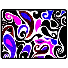 Retro Swirl Abstract Fleece Blanket (large)  by dressshop