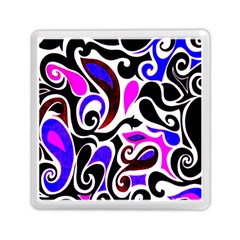 Retro Swirl Abstract Memory Card Reader (square) by dressshop