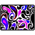 Retro Swirl Abstract Double Sided Fleece Blanket (Large)  80 x60  Blanket Front