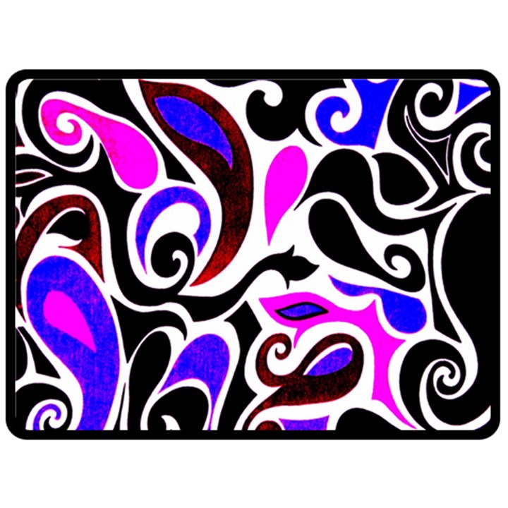 Retro Swirl Abstract Double Sided Fleece Blanket (Large) 