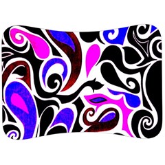 Retro Swirl Abstract Velour Seat Head Rest Cushion by dressshop