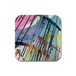 Chaos in Colour  Rubber Square Coaster (4 pack)  Front