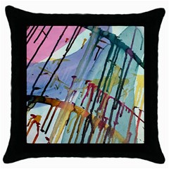 Chaos In Colour  Throw Pillow Case (black) by ArtByAng