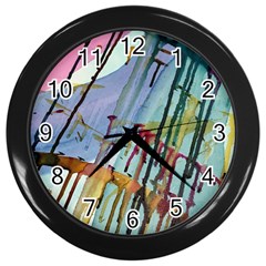 Chaos In Colour  Wall Clock (black) by ArtByAng