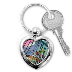 Chaos In Colour  Key Chains (heart)  by ArtByAng