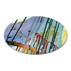 Chaos In Colour  Oval Magnet by ArtByAng