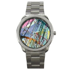 Chaos In Colour  Sport Metal Watch by ArtByAng