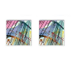 Chaos In Colour  Cufflinks (square) by ArtByAng