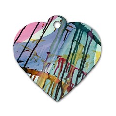 Chaos In Colour  Dog Tag Heart (one Side) by ArtByAng