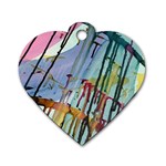 Chaos in Colour  Dog Tag Heart (One Side) Front