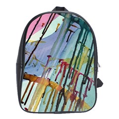 Chaos In Colour  School Bag (large) by ArtByAng