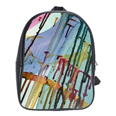 Chaos In Colour  School Bag (xl) by ArtByAng