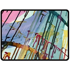 Chaos In Colour  Fleece Blanket (large)  by ArtByAng