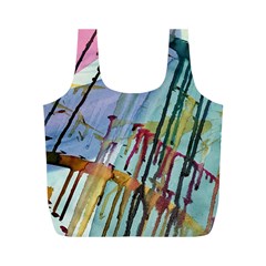 Chaos In Colour  Full Print Recycle Bag (m) by ArtByAng