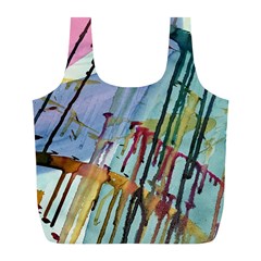 Chaos In Colour  Full Print Recycle Bag (l) by ArtByAng