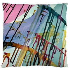 Chaos In Colour  Large Flano Cushion Case (two Sides)