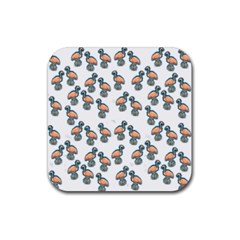 Flaming Gogo Rubber Coaster (square)  by ArtByAng