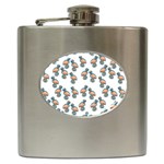 Flaming Gogo Hip Flask (6 oz) Front